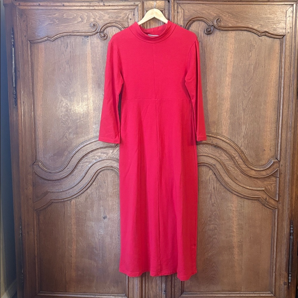 NWT RED DRESS bryn Walker Vibrant Organic Cotton Soft